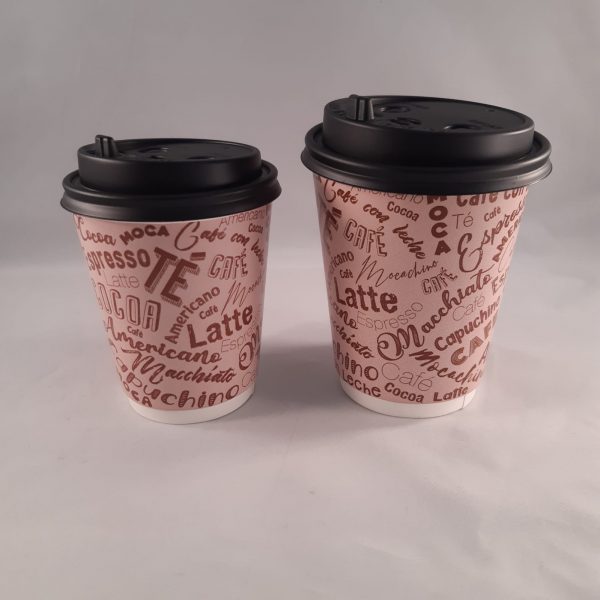 Vasos 8, 12 onzas para Café doble pared con Tapadera – Plasticos San José